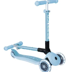 Globber Trottinette Junior Foldable Ecologic Lights Bleu Cassis