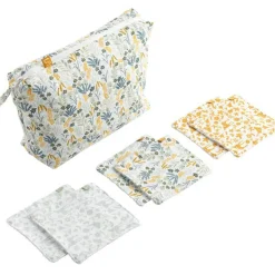 Sauthon Trousse de toilette + 6 carrés éponge Promenons-nous