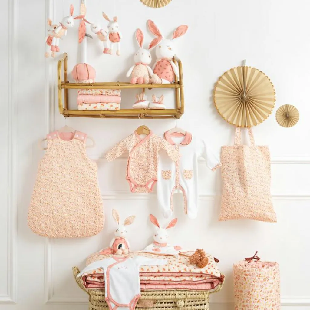 Sauthon Trousse de toilette + 6 carrées éponge Esmée