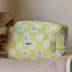 BEBEL Trousse de toilette Comme un bonbon Romy damier jaune