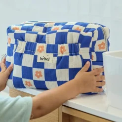 BEBEL Trousse de toilette Comme un bonbon Romy damier bleu
