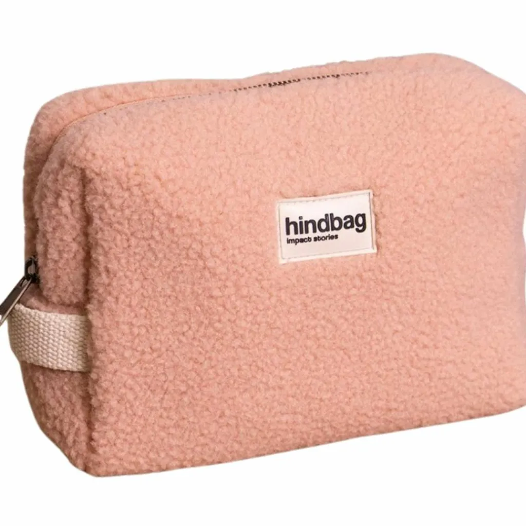 Hindbag Trousse de toilette Leon Teddy Rose poudrée