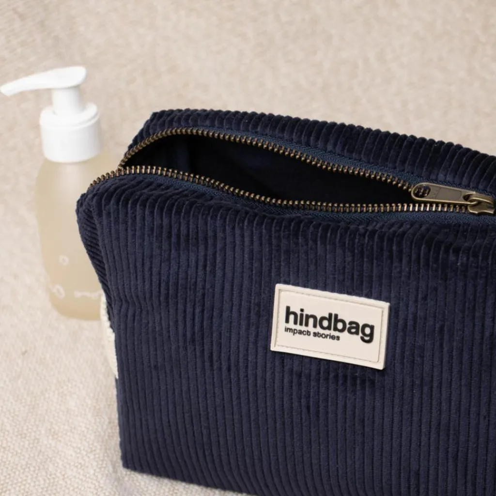 Hindbag Trousse de toilette Leon Velours Marine