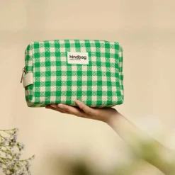 Hindbag Trousse de toilette Leon Vichy Vert