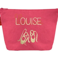 Les Griottes Trousse de toilette rose grenadine (personnalisable)