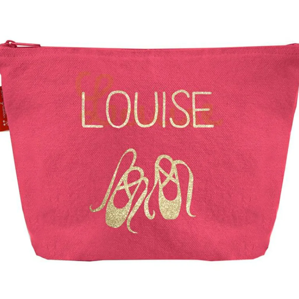 Les Griottes Trousse de toilette rose grenadine (personnalisable)