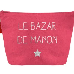 Les Griottes Trousse de toilette rose grenadine (personnalisable)