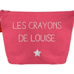 Les Griottes Trousse de toilette rose grenadine (personnalisable)
