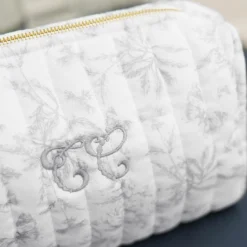 Tartine et Chocolat Trousse de toilette Toile de Jouy gris