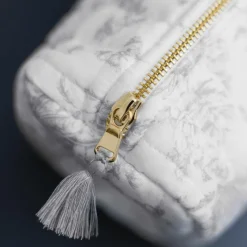 Tartine et Chocolat Trousse de toilette Toile de Jouy gris