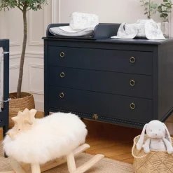 Tartine et Chocolat Trousse de toilette Toile de Jouy gris