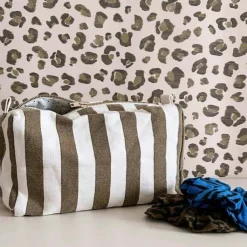 Hot Trousse de toilette Vic rayée Olive-Greige Vanity / Trousse De Toilette