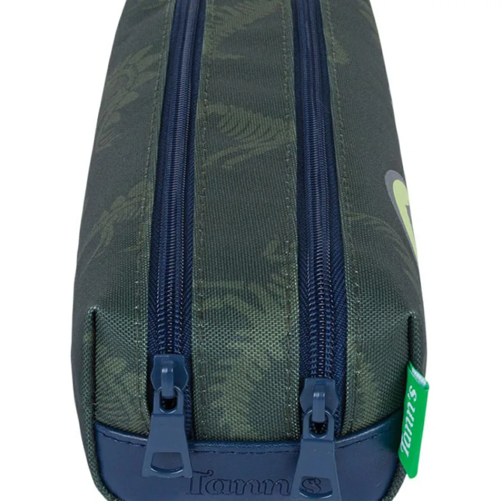 Sale Trousse double Les Fantaisies Timothée Kaki Trousse Scolaire