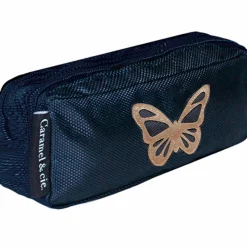 Caramel & Cie Trousse scolaire double Blue Butterfly