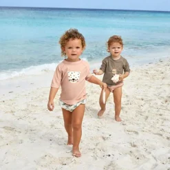 Lässig T-shirt anti-UV Leopard pink (7-12 mois)