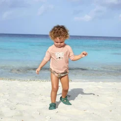 Lässig T-shirt anti-UV Leopard pink (7-12 mois)