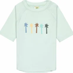 Lässig T-shirt anti-UV Palmiers vert écume (13-18 mois)