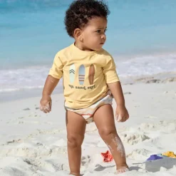 Lässig T-shirt anti-UV Planches de surf vanille (07-12 mois)