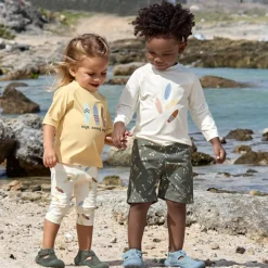 Lässig T-shirt anti-UV Planches de surf vanille (19-24 mois)