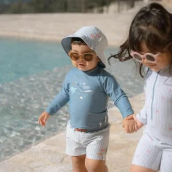 Sale T-shirt de bain anti-UV manches longues Ocean Blue (6-12 mois) Vêtement Anti-Uv