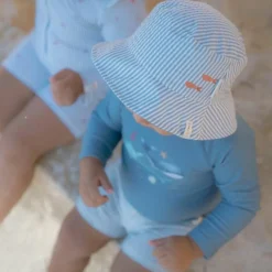 Sale T-shirt de bain anti-UV manches longues Ocean Blue (6-12 mois) Vêtement Anti-Uv