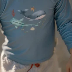 Little Dutch T-shirt de bain anti-UV manches longues Ocean Blue (3-4 ans)