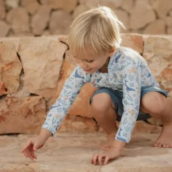 Little Dutch T-shirt de bain anti-UV manches longues Seashells (1-2 ans)