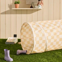 Kid's Concept Tunnel de jeu Jaune à carreaux