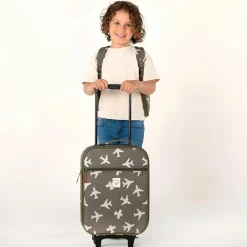 Hot Valise à roulettes enfant Avions kaki Enfant Valise Enfant