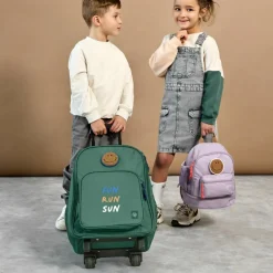 Clearance Valise à roulettes Little Gang Vert foncé Enfant Valise Enfant