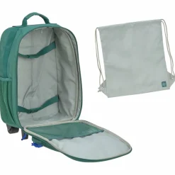 Clearance Valise à roulettes Little Gang Vert foncé Enfant Valise Enfant