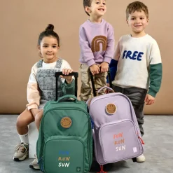 Clearance Valise à roulettes Little Gang Vert foncé Enfant Valise Enfant