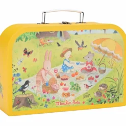 Moulin Roty Valise dînette thé métal La Grande Famille - Reconditionné