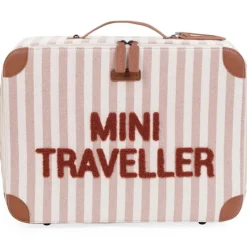 Enfant Childhome Valise enfant Mini Traveller rayures nude-terracotta