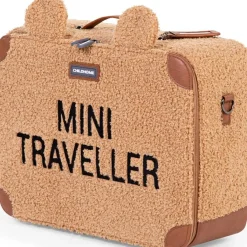 Valise enfant Mini Traveller en teddy brun Enfant Valise Enfant
