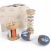 Filibabba Valisette de jeu Mes premiers jouets sensoriels en bois