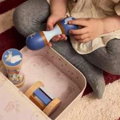 Filibabba Valisette de jeu Mes premiers jouets sensoriels en bois