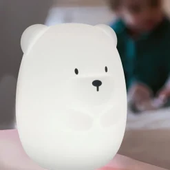 Nattou Veilleuse en silicone grand ours blanc (16 cm)