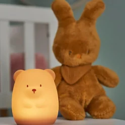 Nattou Veilleuse en silicone ours caramel (12 cm)