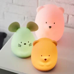 Nattou Veilleuse en silicone ours caramel (12 cm)