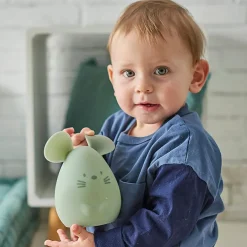 Nattou Veilleuse en silicone souris verte (12 cm)