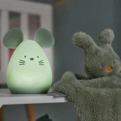 Nattou Veilleuse en silicone souris verte (12 cm)