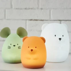 Nattou Veilleuse en silicone souris verte (12 cm)