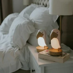 Clearance Veilleuse et enceinte Bluetooth Toucan Rose Veilleuse Décorative