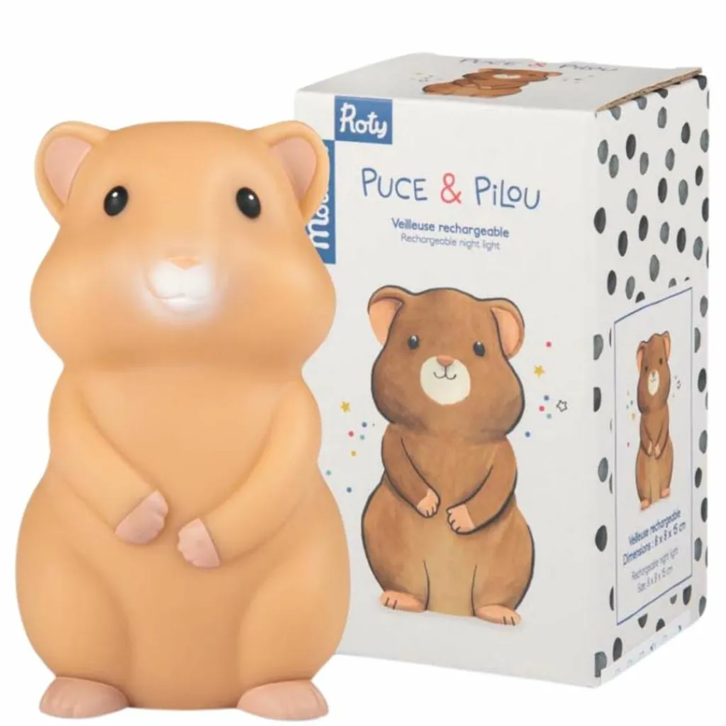 Moulin Roty Veilleuse hamster Puce et Pilou (USB)