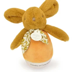 Doudou et Compagnie Veilleuse musicale culbuto ocre Lapin Doudou (24 cm)