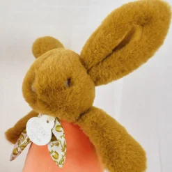 Doudou et Compagnie Veilleuse musicale culbuto ocre Lapin Doudou (24 cm)