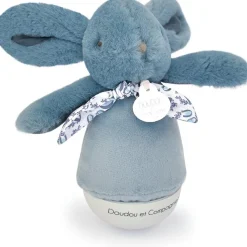 New Veilleuse musicale culbuto bleu Lapin Doudou (24 cm) Veilleuse Peluche