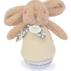 New Veilleuse musicale culbuto beige sable Lapin Doudou (24 cm) Veilleuse Peluche