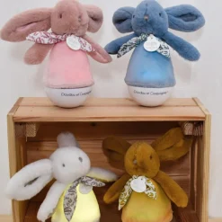 New Veilleuse musicale culbuto beige sable Lapin Doudou (24 cm) Veilleuse Peluche